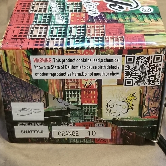 DB DK Fashion Flat Sandals with Orange Thong & Rhinestone Embellishment. Size 10 - Picture 5 of 5